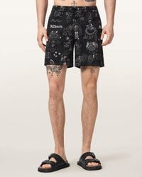 AllSaints - Terra Slim Fit Swim Shorts - Lyst