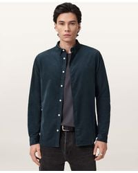 AllSaints - Birchwood Corduroy Ramskull Shirt - Lyst