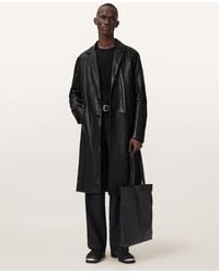 AllSaints - Marais Leather Coat - Lyst