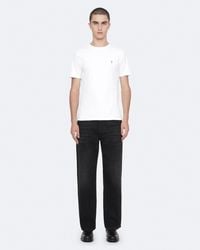 AllSaints - Brace Brushed Cotton Crew Neck T-Shirt,, Optic - Lyst