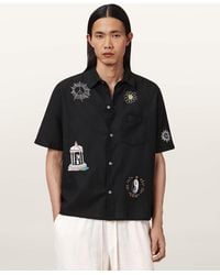 AllSaints - Karlton Embroidered Boxy Shirt - Lyst