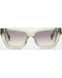 AllSaints - Kitty Rectangular Cat Eye Sunglasses, - Lyst