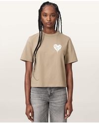 AllSaints - Lisa Trip Graphic Boxy T-Shirt - Lyst
