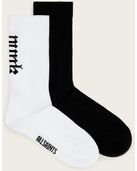 AllSaints - Goth Punk Cotton Two Pack Socks - Lyst