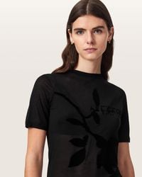 AllSaints - Athea Graphic Sheer T-Shirt - Lyst
