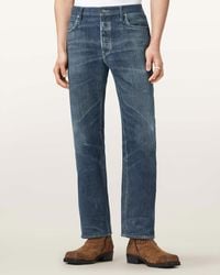 AllSaints - Bead Straight Leg Illusion Pants - Lyst