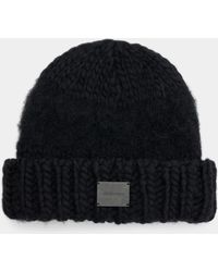 AllSaints - Amber Logo Patch Beanie - Lyst