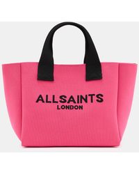 AllSaints - Izzy Logo Print Knitted Mini Tote Bag - Lyst