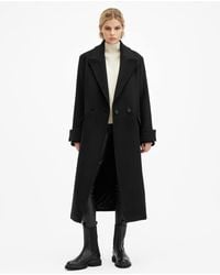 AllSaints - Mabel Double Breasted Oversized Coat - Lyst