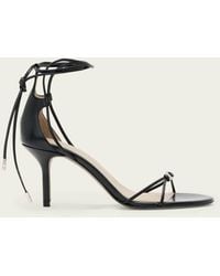 AllSaints - Ali Leather Siletto Sandals - Lyst