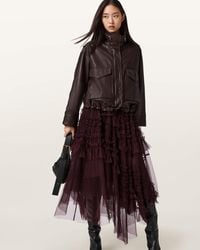 AllSaints - Jen Tulle Maxi Skirt - Lyst