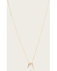 AllSaints - Laio Pave Spike Necklace - Lyst