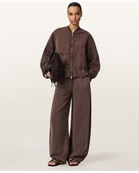 AllSaints - Jett Wide Leg Linen Blend Pants - Lyst