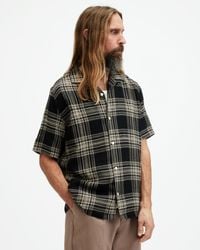 AllSaints - Padres Checked Relaxed Fit Shirt - Lyst