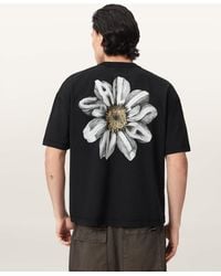 AllSaints - Petals Oversized Short Sleeve Graphic T-Shirt - Lyst