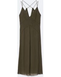AllSaints - Fawn Viscose Midi Slip Dress - Lyst
