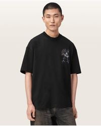 AllSaints - Raptour Oversized Graphic T-Shirt - Lyst