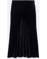 AllSaints - Nalia Velvet Midi Skirt - Lyst