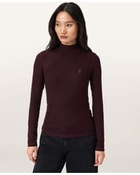 AllSaints - Rina Long Sleeve Roll Neck T-Shirt - Lyst