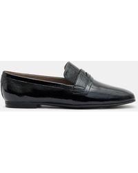 AllSaints - Sasha Patent Leather Loafer Shoes - Lyst
