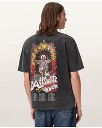 AllSaints - Roque Short Sleeve Oversized Crew Neck T-Shirt - Lyst