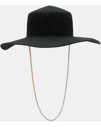 AllSaints - Mila Chain Strap Wool Bolero Hat - Lyst