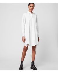 all saints black and white dress