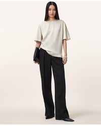AllSaints - Amelie Satin Relaxed Fit T-shirt - Lyst