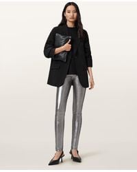 AllSaints - Cora High-rise Leather Leggings - Lyst
