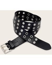 AllSaints - Nyla Double Eyelet Leather Belt - Lyst