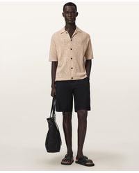 AllSaints - Arktx Open Stitch Jacquard Cardigan - Lyst