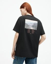 AllSaints - Credi Printed Boyfriend T-shirt - Lyst