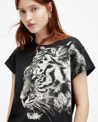 AllSaints - Tigress Anna Crew Neck T-shirt - Lyst
