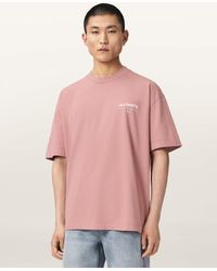 AllSaints - Backstage Short Sleeve Oversized Graphic T-Shirt - Lyst