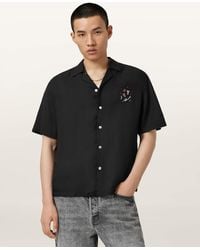 AllSaints - Fungi Embroidered Short Sleeve Shirt - Lyst
