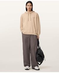 AllSaints - Xander Long Sleeve Cotton Hoodie - Lyst