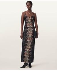 AllSaints - Polyester Bryony Maxi Slip Dress, /Us 2 - Lyst