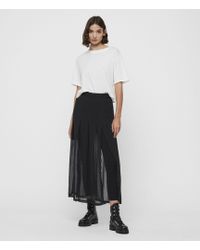 allsaints skirted leggings