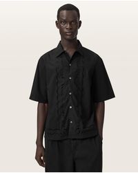 AllSaints - Field Oversized Short Sleeve Cotton Shirt - Lyst