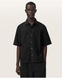AllSaints - Field Oversized Short Sleeve Cotton Shirt - Lyst