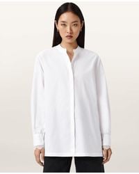 AllSaints - Ethel Lace Trim Shirt - Lyst