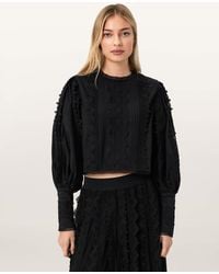 AllSaints - Hart Lace Embroidered Top - Lyst