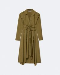 AllSaints - Marley Asymmetric Cotton-Poplin Shirt Dress - Lyst