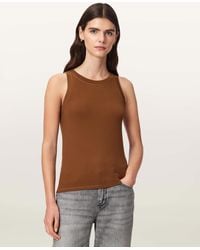 AllSaints - Rina Crew Neck Sleeveless Tank Top - Lyst