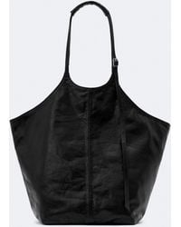 AllSaints - Siloh Leather Magazine Tote Bag - Lyst
