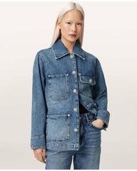 AllSaints - Bex Oversized Denim Jacket - Lyst