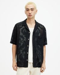 AllSaints - Cerrito Crochet Lace Relaxed Fit Shirt - Lyst