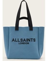 AllSaints - Izzy Large Logo Knitted Tote Bag - Lyst