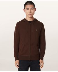 AllSaints - Mode Merino Zip Up Ramskull Hoodie - Lyst