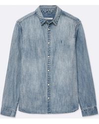 AllSaints - Gleason Denim Shirt - Lyst
